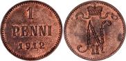 1 penni 1912 year