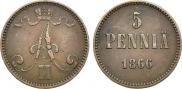 5 pennia 1866 year