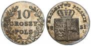 10 groszy 1831 year