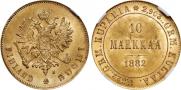 10 markkaa 1882 year