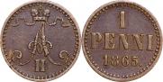 1 penni 1865 year