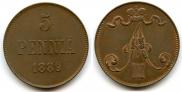 5 pennia 1889 year