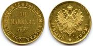 10 markkaa 1881 year