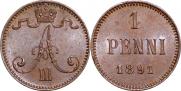 1 penni 1891 year