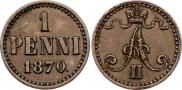 1 penni 1870 year