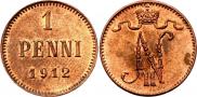 1 penni 1912 year