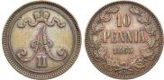 10 pennia 1865 year