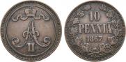 10 pennia 1867 year