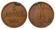 5 pennia 1866 year