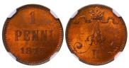 1 penni 1875 year