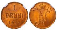 1 penni 1913 year