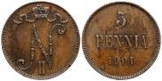 5 pennia 1901 year