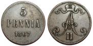 5 pennia 1867 year