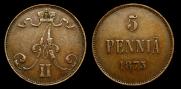 5 pennia 1875 year