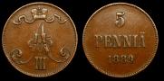 5 pennia 1889 year