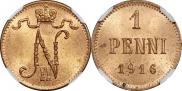 1 penni 1916 year