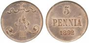 5 pennia 1892 year