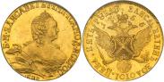 Монета 5 roubles 1755 года, Pattern, Gold