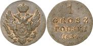 Монета 1 грош 1824 года, , Медь