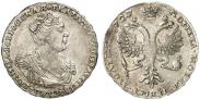 Монета Полтина 1727 года, Московский тип, портрет вправо, Серебро