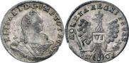 Монета 6 грошей 1761 года, , Серебро