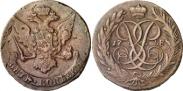 Монета 5 копеек 1761 года, , Медь