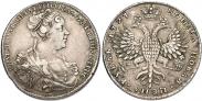 Монета 1 рубль 1727 года, Петербургский тип, портрет вправо, Серебро