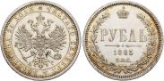 Монета 1 рубль 1885 года, , Серебро