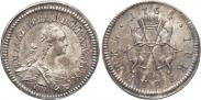Монета Гривенник 1764 года, Пробный, Серебро
