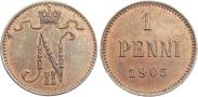 Монета 1 пенни 1901 года, , Медь