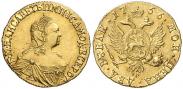 Монета 2 рубля 1758 года, , Золото