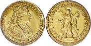 Монета 2 рубля 1727 года, , Золото