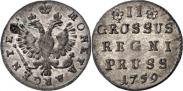 Монета 2 гроша 1761 года, , Серебро