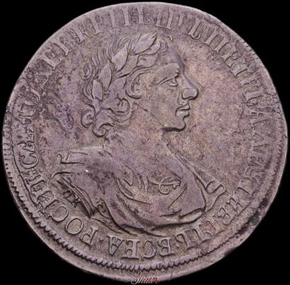 Picture 1 rouble 1719 year OK "Portrait in armour"