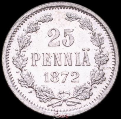 Picture 25 pennia 1872 year S 