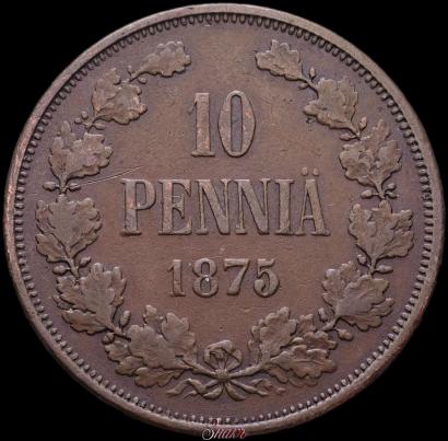 Picture 10 pennia 1875 year  