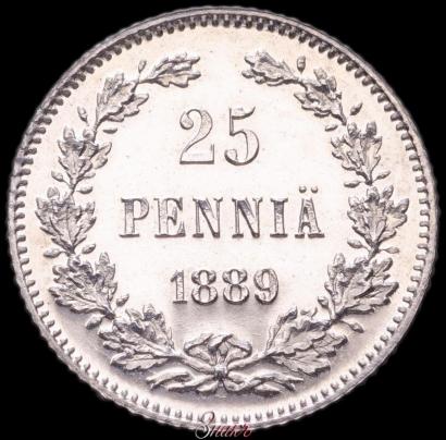 Фото 25 пенни 1889 года L 