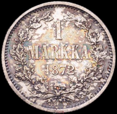 Picture 1 markka 1872 year S 