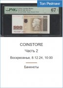 COINSTORE, каталог лотов, результаты торгов