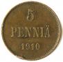 5 pennia 1910 year