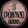 1 penni 1864 year