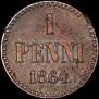 1 penni 1864 year