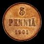 5 pennia 1901 year