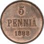 5 pennia 1888 year