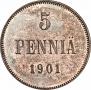 5 pennia 1901 year