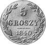 5 groszy 1840 year