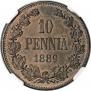 10 pennia 1889 year