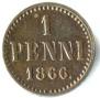 1 penni 1866 year