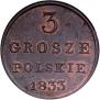 3 grosze 1833 year