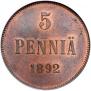 5 pennia 1892 year